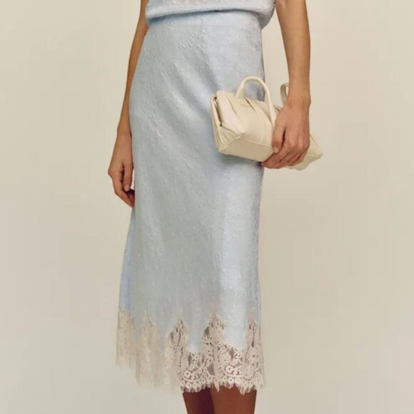 Reformation Carolina Skirt Blue - Size M
